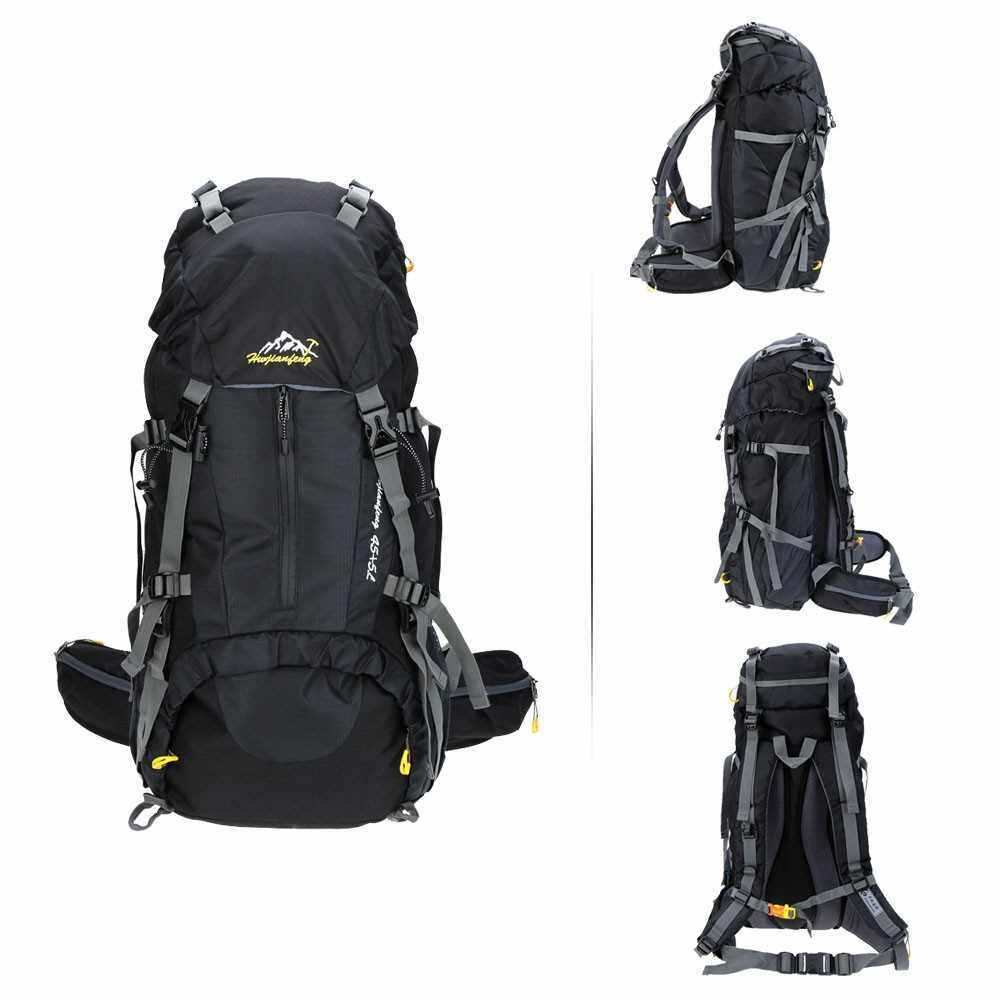 Waterproof Outdoor Sport Hiking Trekking Camping Travel Backpack Pack Mountaineering Climbing Knapsack with Rain Cover