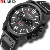 Top Luxury Brand CURREN Fashion Mens Quartz Watches Sports Waterproof 12/24 Hour Automatic Date Display Men Casual Watch
