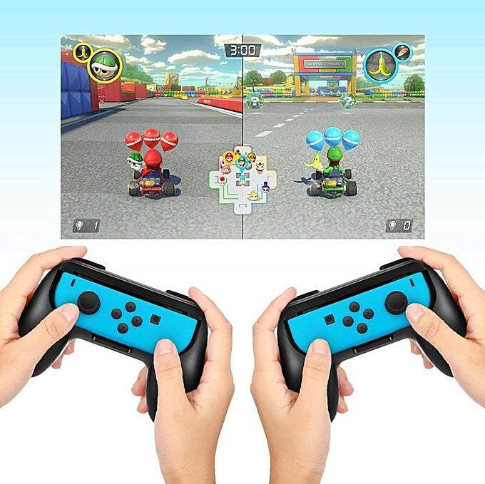 Nintendo Switch OLED / Switch V2 Joy Con Holder Controller Grip Handle Left & Right Dobe TNS-851 (1 PAIR) Black