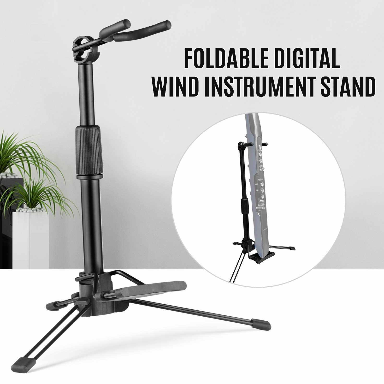 Foldable Digital Wind Instrument Stand Adjustable Metal Aerophone Holder Musical Instrument Stand (Standard)