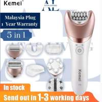 KEMEI KM-8001 Electric Women Epilator Hair Removal Trimmer 5 in 1 Depilator
