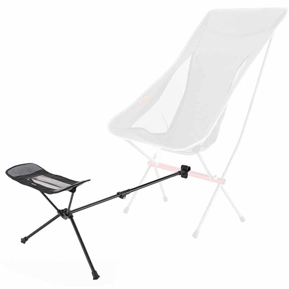 Outdoor Folding Chair Retractable Footstool Portable Deck Chair Extension Leg Stool Moon Chair