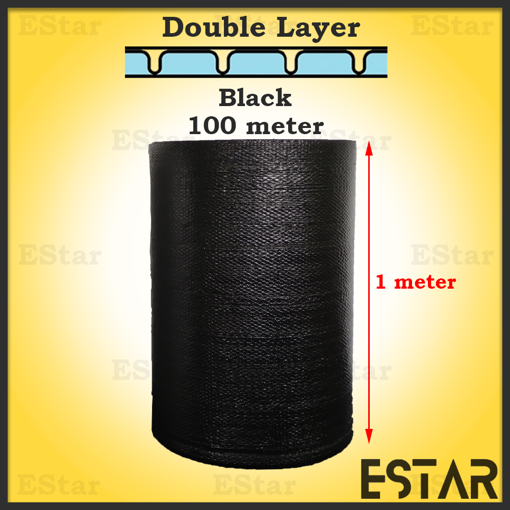 100m BUBBLE WRAP SINGLE/DOUBLE LAYER/BLACK/CLEAR/ 100cm 100m Air Bubble Borong Murah 泡泡纸 气泡膜 包装 BW02