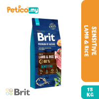 Brit Premium by Nature 15KG Dry Dog Food (Lamb & Rice /Adult Large Breed /Adult Medium Breed)