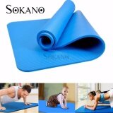 SOKANO Premium Grade 10mm Non Slip NBR Yoga Mat- Blue