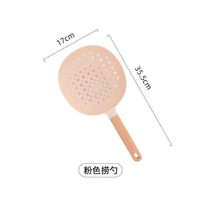 HOT lkhgs - Kitchen Skimmer Creative Wind Net Red Strainer Spoon Long Handle Noodles Strainer Spoon Pasta Dumpling Spoon Filter Net Strainer