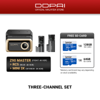 [4K+4K] DDPAI Z90 Master 3-Channel Front 4K & Rear 4K HDR Sony Starvis 2 Series Dash Cam with 4G Connectivity