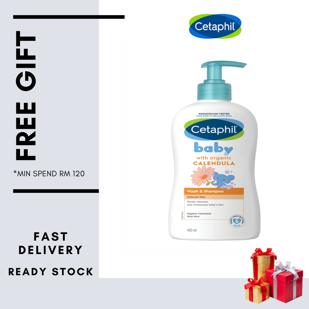 CETAPHIL BABY WASH & SHAMPOO WITH ORGANIC CALENDULA 400ML