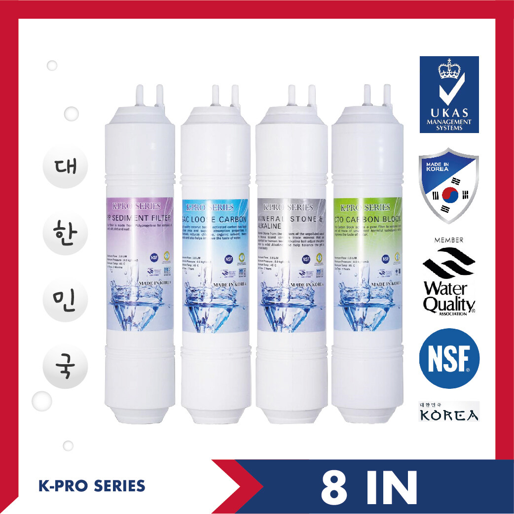 4 Stage Filtration K Pro Filter Cartridge Set U - type (Set Replacement Filter For Water Dispenser and Water Filter)