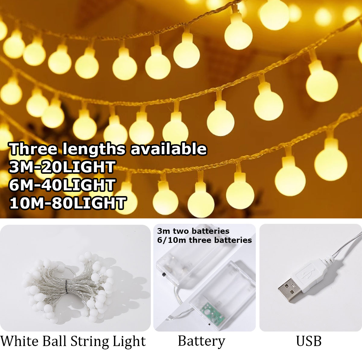 LED Star Fairy Light String USB Power Christmas Fairy Lights Twinkle Wedding Christmas Tree Party Decoration Lights