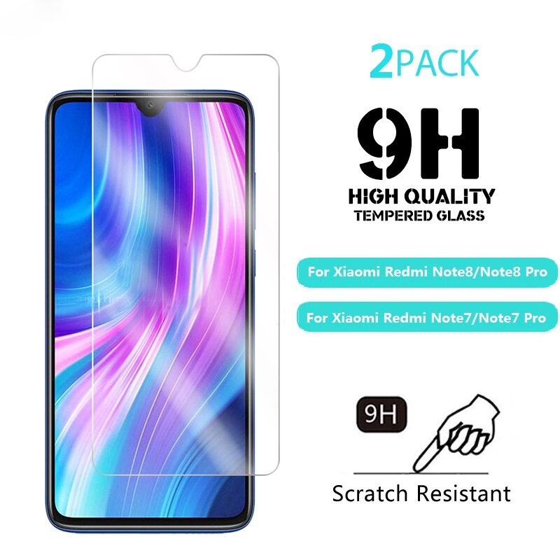 2 miếng dán bảo vệ toàn màn hình kính cường lực 2.5d 9h cao cấp cho xiaomi redmi note7/note7 pro note 8/note8 pro