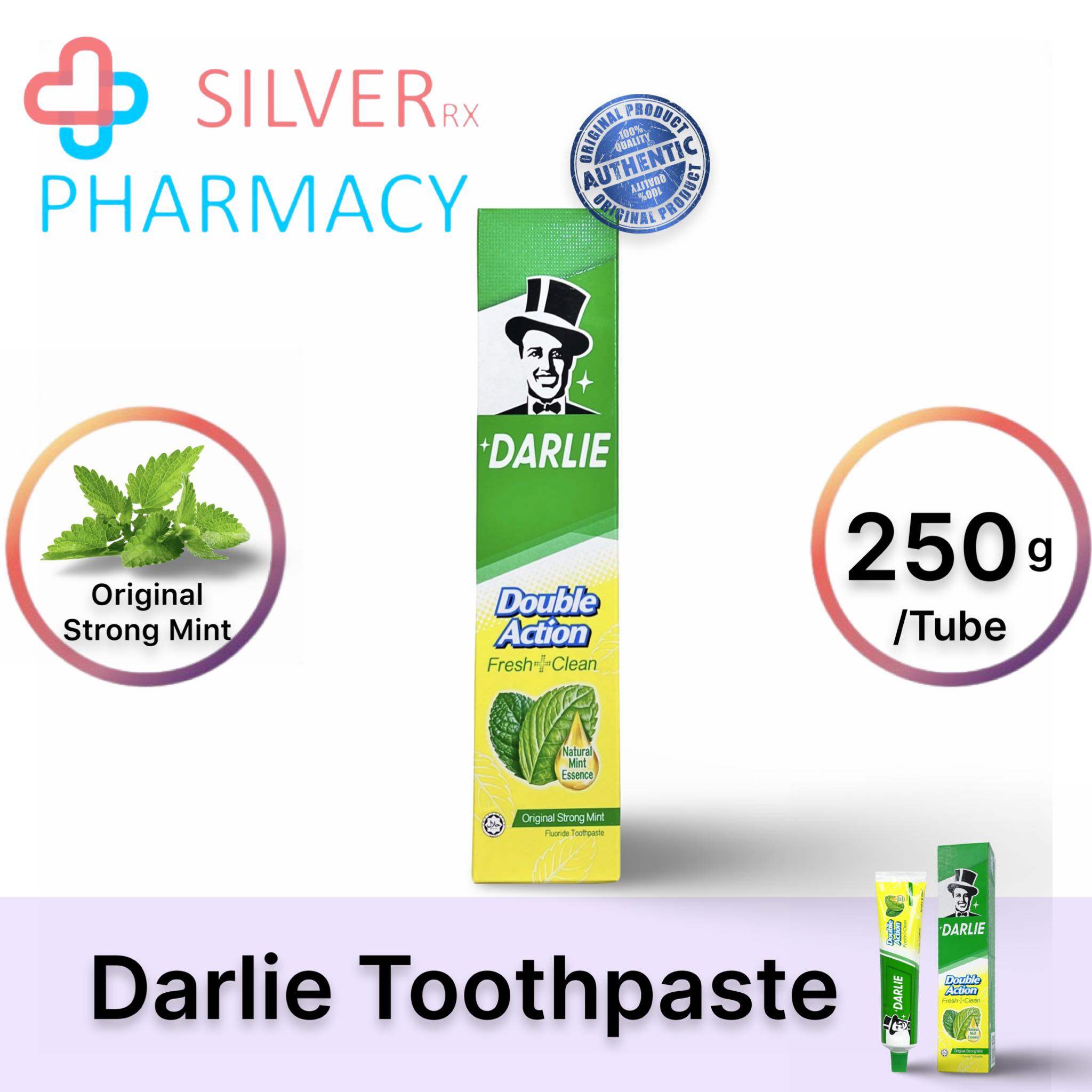 Darlie Double Action Original Strong Mint Toothpaste 250g [Single/Twin] 黑人牙膏