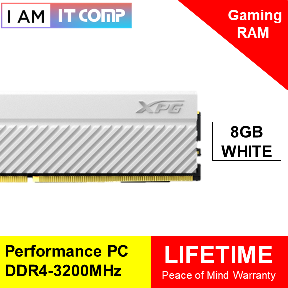 ADATA XPG GAMMIX D45 8GB SINGLE DDR4 3200MHz U-DIMM DESKTOP RAM ( White )