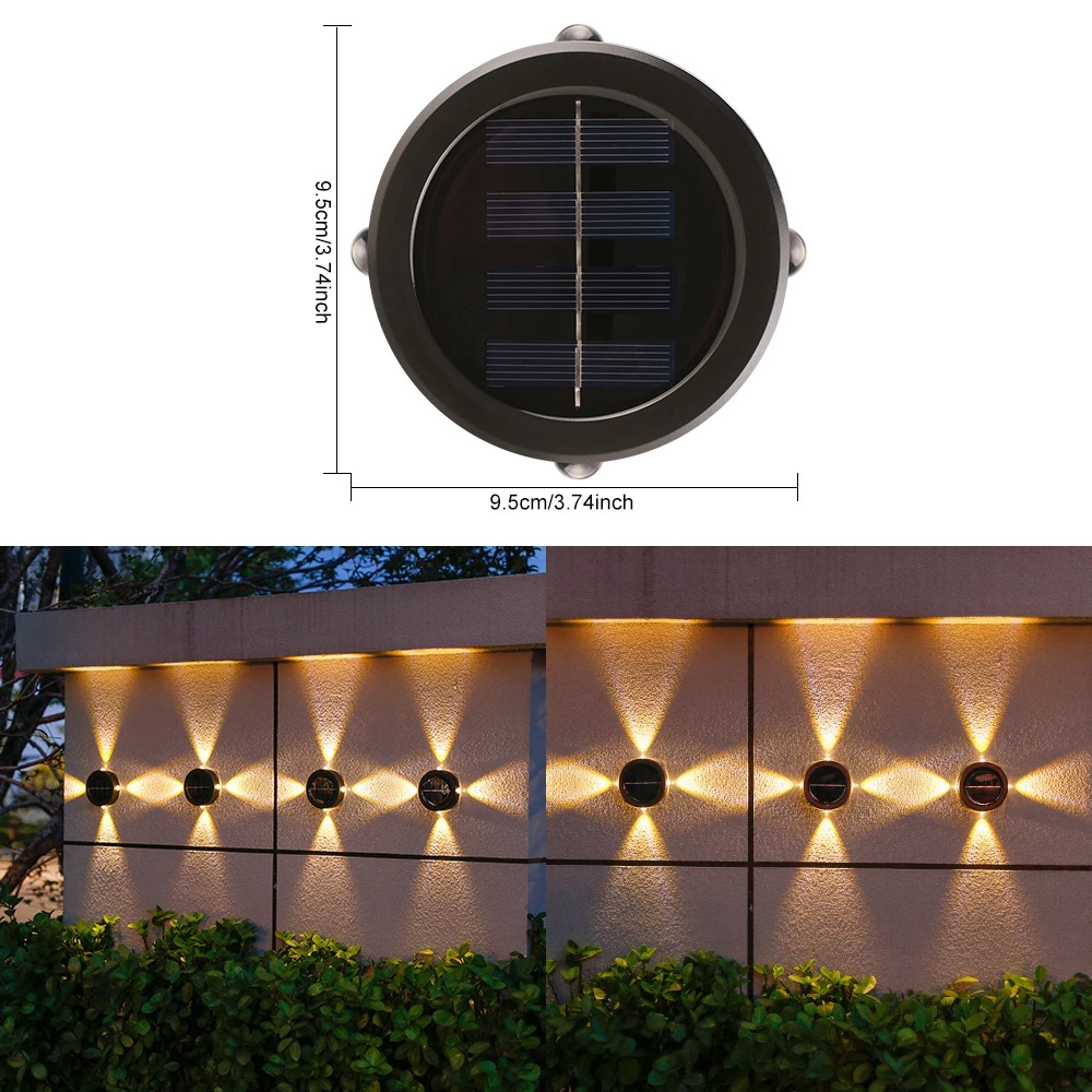 Solar Wall Lights Outdoor Super Bright Solar Powered Garden Light for Yard Patio Balcony Pathway LED Wall Wash Light