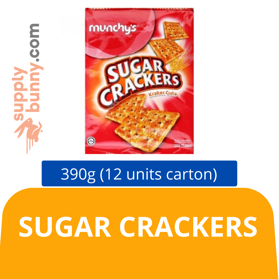 Sugar Crackers (390g X 12 packs) (sold per carton) 苏打糖饼 PJ Grocer Biskut Gula
