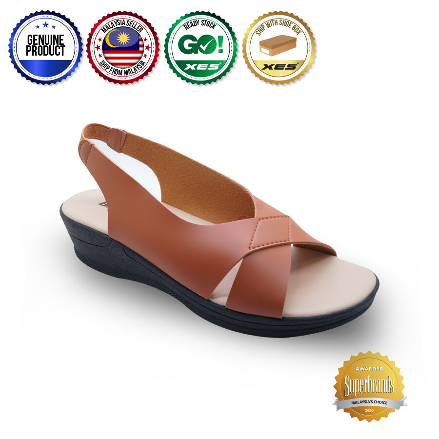 XES Ladies BSLM60551 Strap Sandals (Black, Camel) Camel 40 | New PGMall