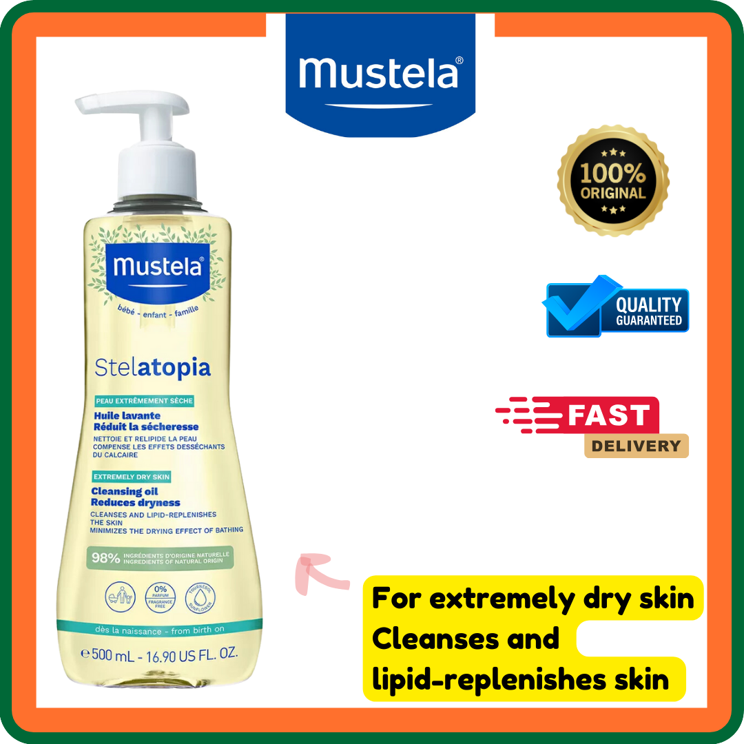 Mustela Stelatopia Cleansing Oil (Reduce dryness) | 500ML EXP:01/29