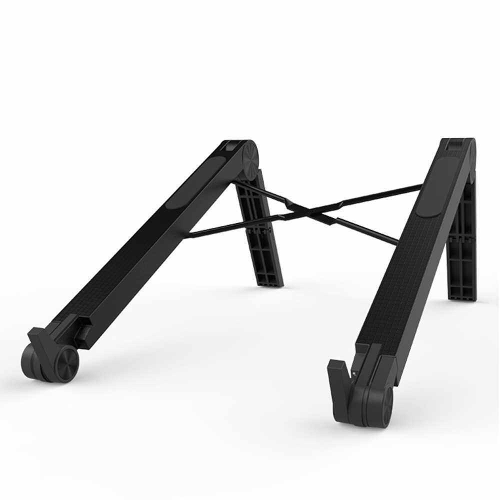 X-Shape Adjustable Foldable Lightweight Laptop Stand Desktop Notebook Holder Desk Laptop Stand (Black)