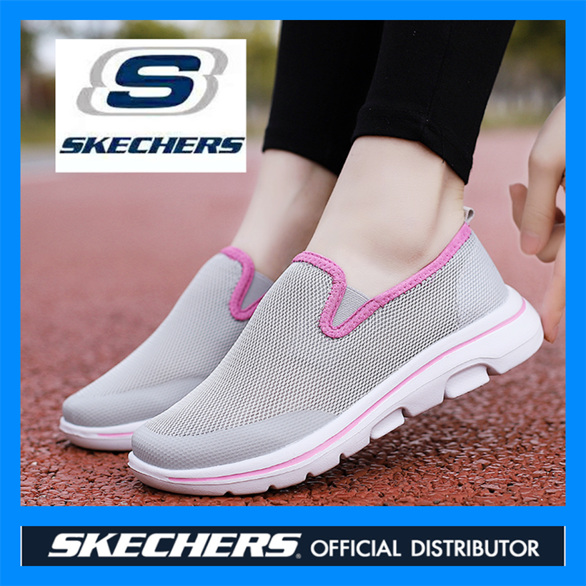 Skechers GO WALK 5 GO WALK4 giày nữ Giày thuyền Giày da nữ Giày sandal Bohemia Giày sandal đế bằng G