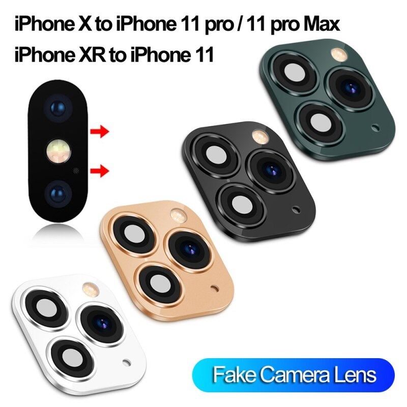 Miếng Dán Ống Kính Máy Ảnh Giả Ống Kính Thứ Hai Của Apple Giây Cho Điện Thoại iPhone Miếng Bảo Vệ Màn Hình Nâng Cấp Cho iPhone X / XS Max Thay Đổi Thành iPhone 11 Pro Max