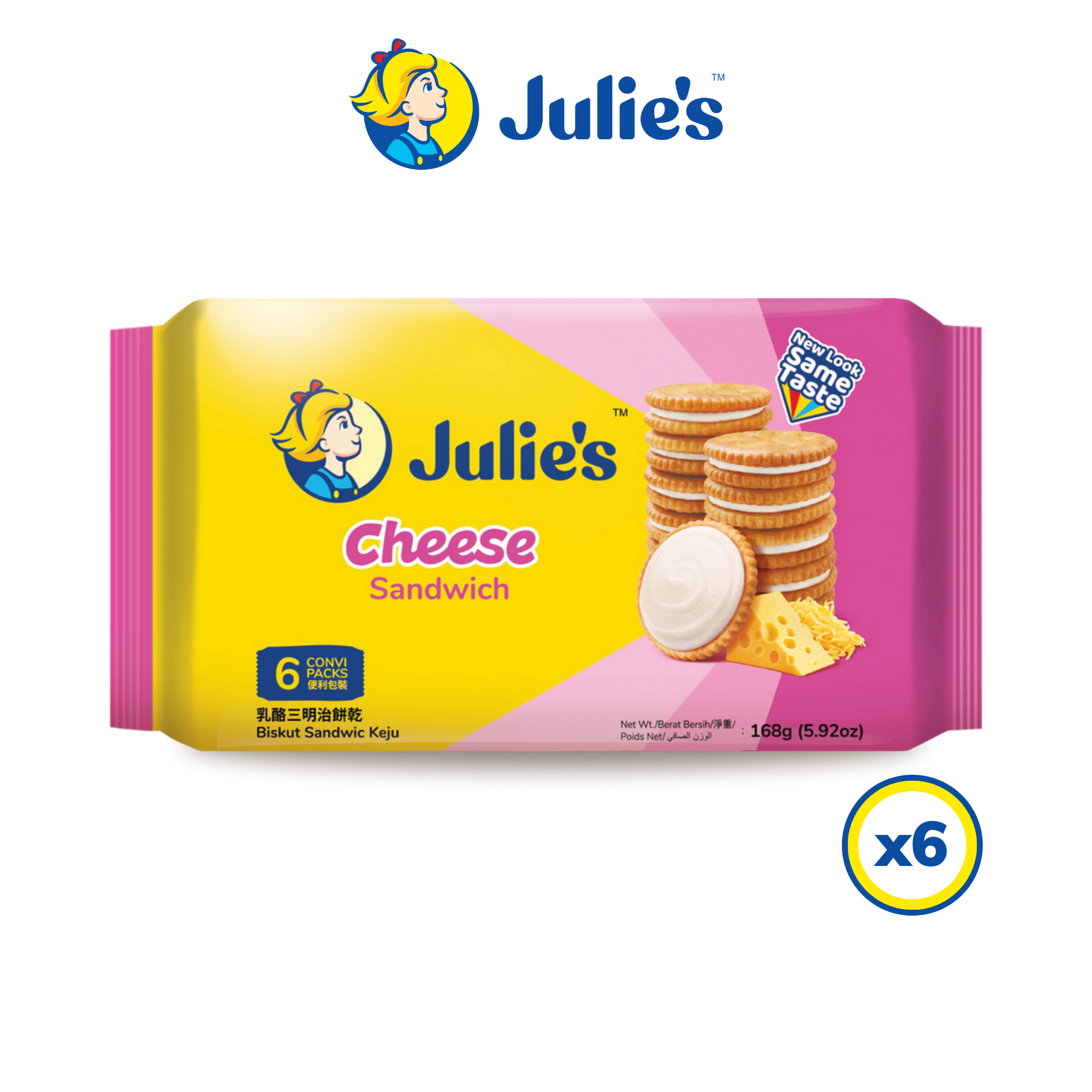 Julie\'s Cheese Sandwich 168g x 6 packs