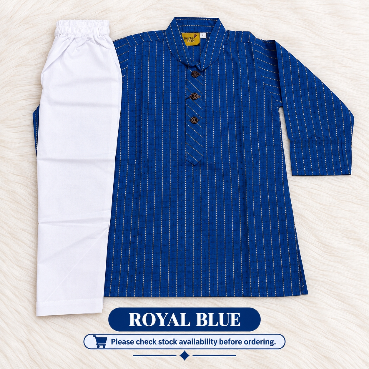 Boys Kurta Pajama Set | Kids Ethnic Wear | Jippa with Pants | Kids Kurta Set - Full Jippa with Pants for 1 Year