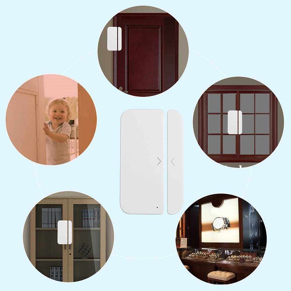 Best Selling WiFi Door Alarm Window Sensor Detector Smart Home Security Tuya SmartLife App Control Compatible Amazon Alexa Google Assistant IFTTT (Standard)