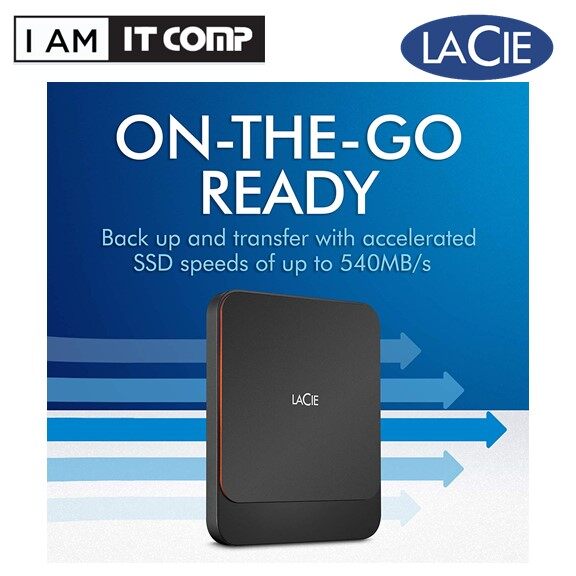 LaCie Portable SSD 500GB / 1TB / 2TB USB-C with Rescue