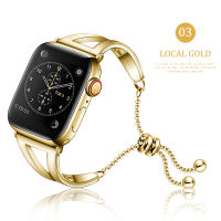 VUAERANG Women Band Compatible for Apple Watch 38 42mm 40 44mm 41mm 45mm Stainless Steel Strap Fashion Metal Bracelet Correa for i Watch Series 7 SE 6 5 4 3 2 1