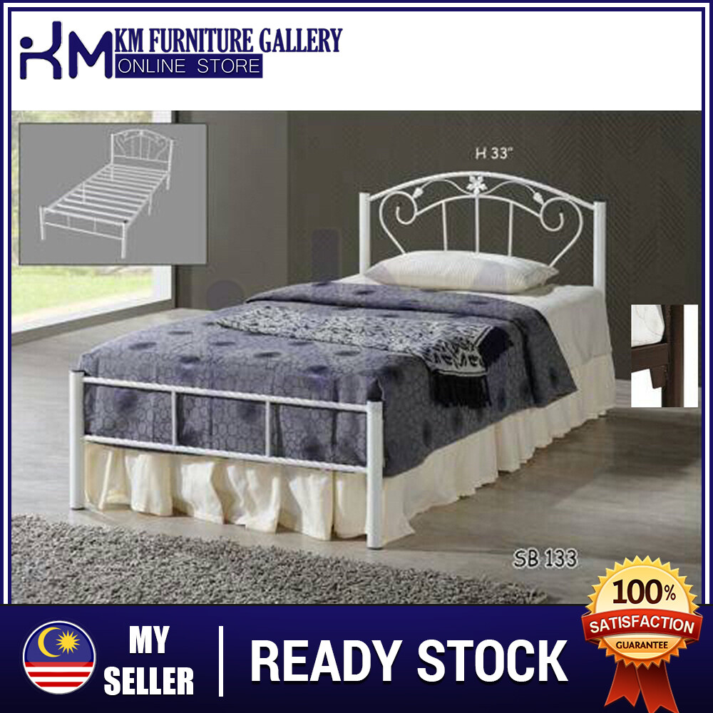 Km Furniture Gallery Single Metal Bed Frame Super Base Sb133w Katil Single Size Kmsb133w White New Pgmall