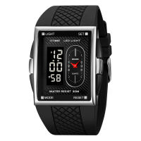 SKMEI 2213 Top Luxury Dual Display 3 Time Sport Watch Men Waterproof Alarm Watches (39mm)