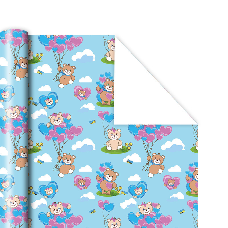 Colorful Birthday Gift Wrapping Paper Christmas Present Packing Craft Paper Gift Bag Cartoon Animal Unicorn Star Heart Colorful Paper