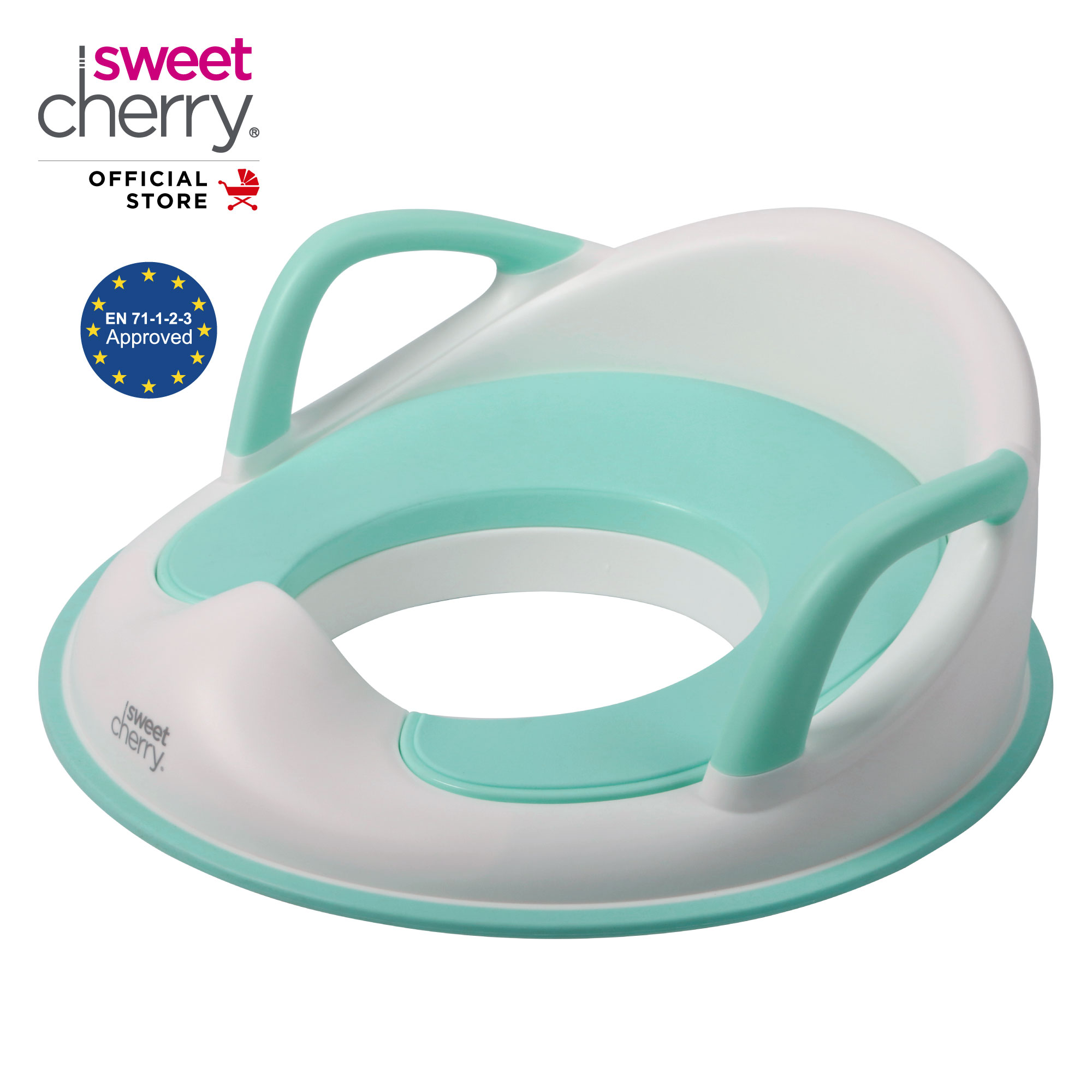 Sweet Cherry PT09 Tooty Potty Trainer Detachable Potty Training Seat with TPR Cushion Backrest Handles & Anti-Slip Grips