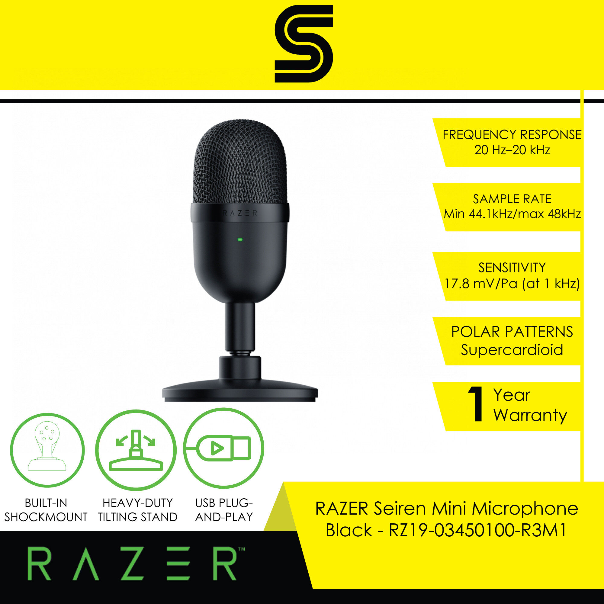 RAZER Seiren Mini Microphone - Black