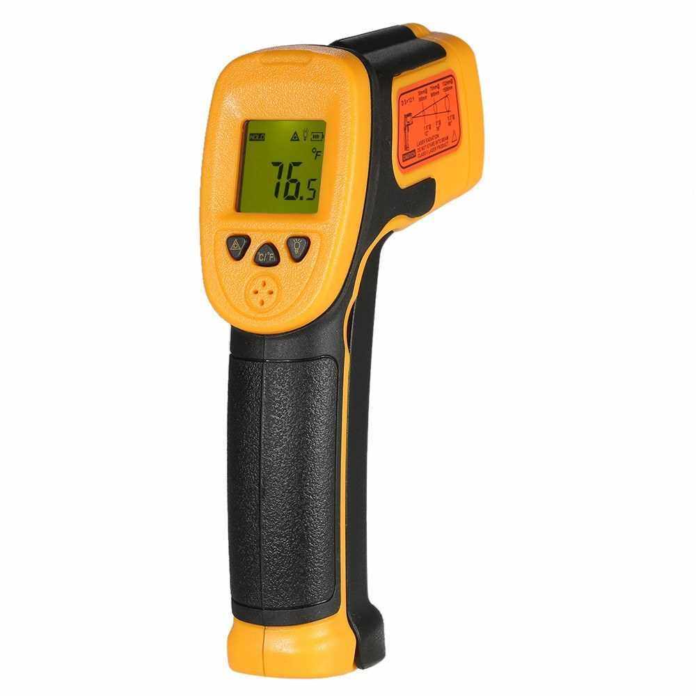 SMART SENSOR Mini Handheld Non-contact LCD Infrared Thermometer -32~550C/-26~1022F 12:1 Temperature Meter Digital IR Industrial Thermometer Data Hold Function (NOT for Humans) (Standard)