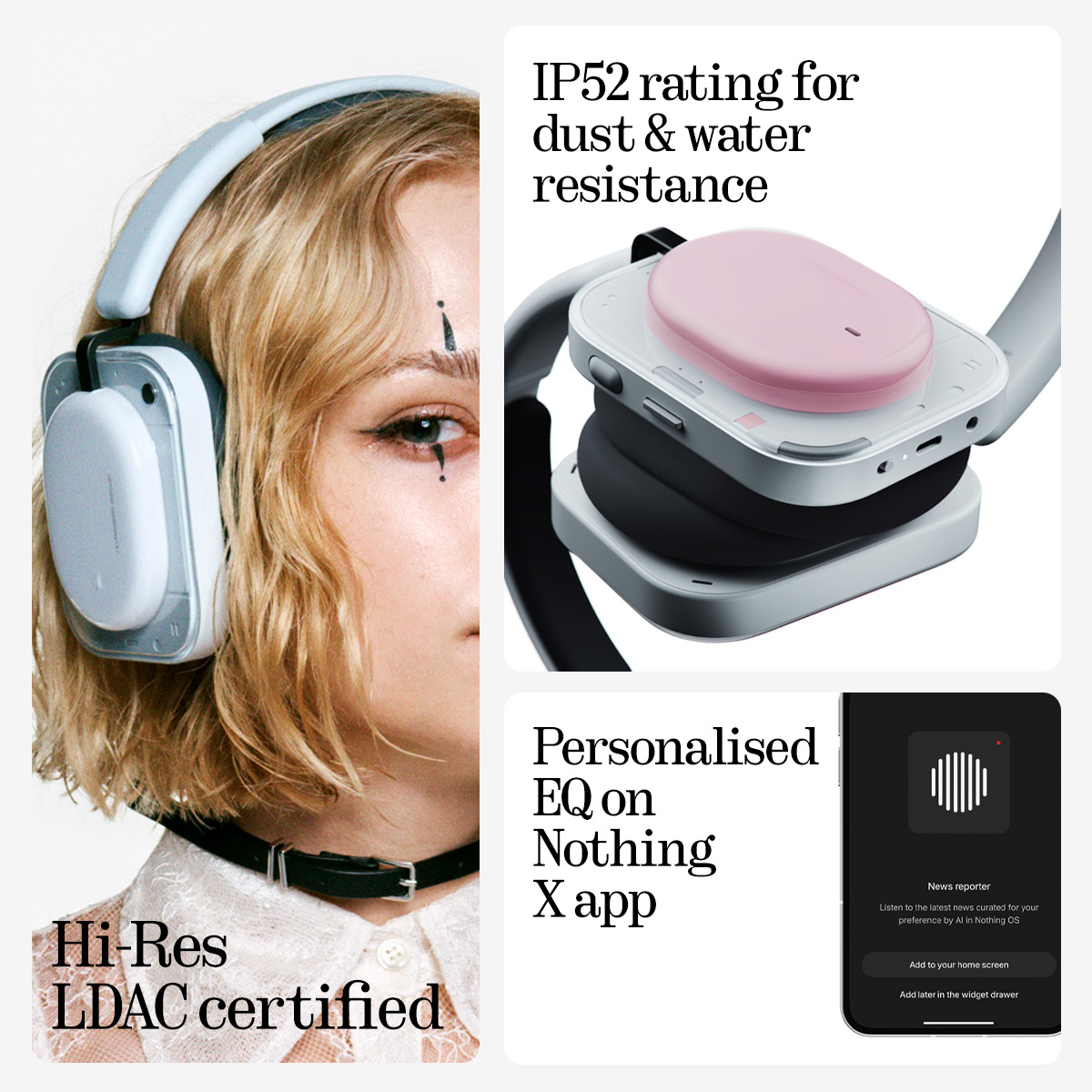 Nothing Headphone (a) | Upgraded Battery with 5 days