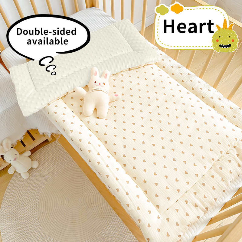 Baby Mattress 100x60cm Thick Washable Breathable Cotton Lining Newborn Baby Mattress