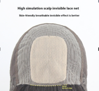 【B.Q】100% Human Hair Short Straight Wig for Women Natural Realistic Full Headgear Gift