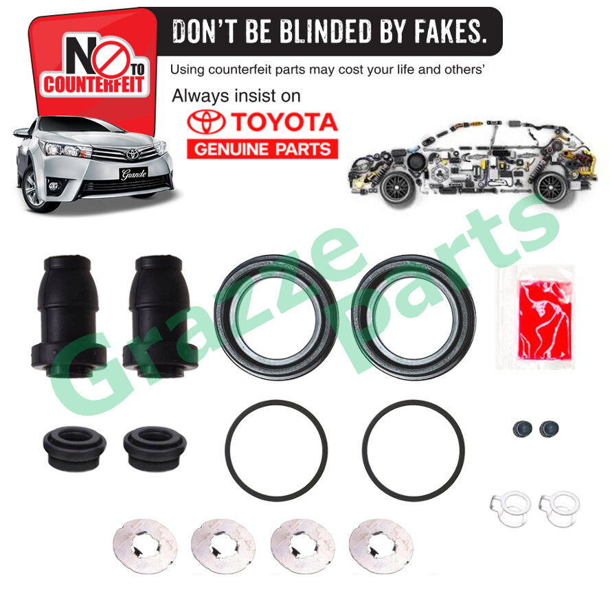 Toyota Original Disc Brake Caliper Repair Kit (Full Set) Rear Toyota Lexus GS300 GS350 GS430 GS450H 