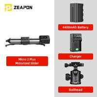 Zeapon Motorized Micro 2 Plus Camera Slider Portable Travel Distance 54cm/21.2in 4.5kg All-Direction Capacity 39 Decibels Motor
