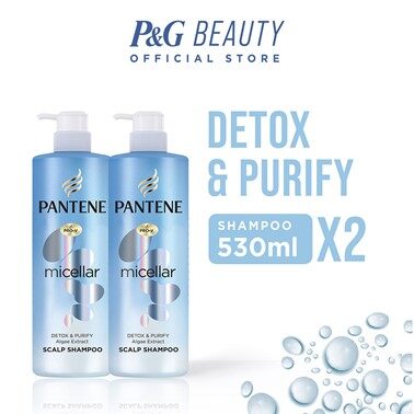 Pantene Micellar Detox & Purify Shampoo 530ML [Bundle of 2]