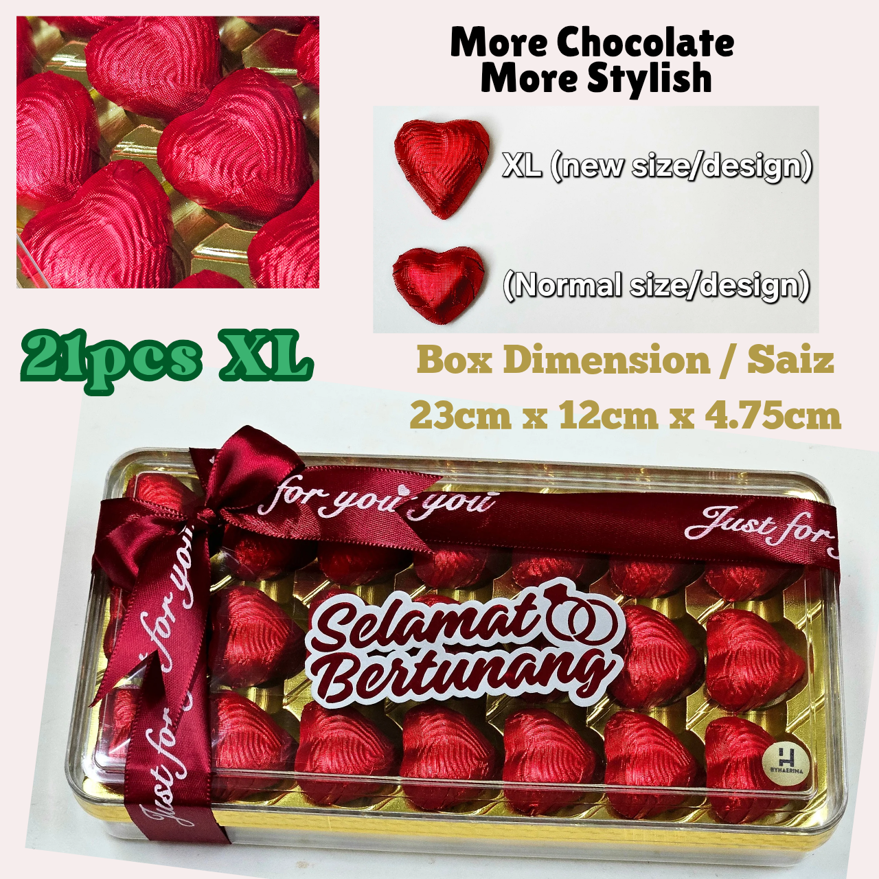 Hantaran Birthdays Anniversary Love gifts 12pcs 21pcs | byHaerina goodies kahwin gift box