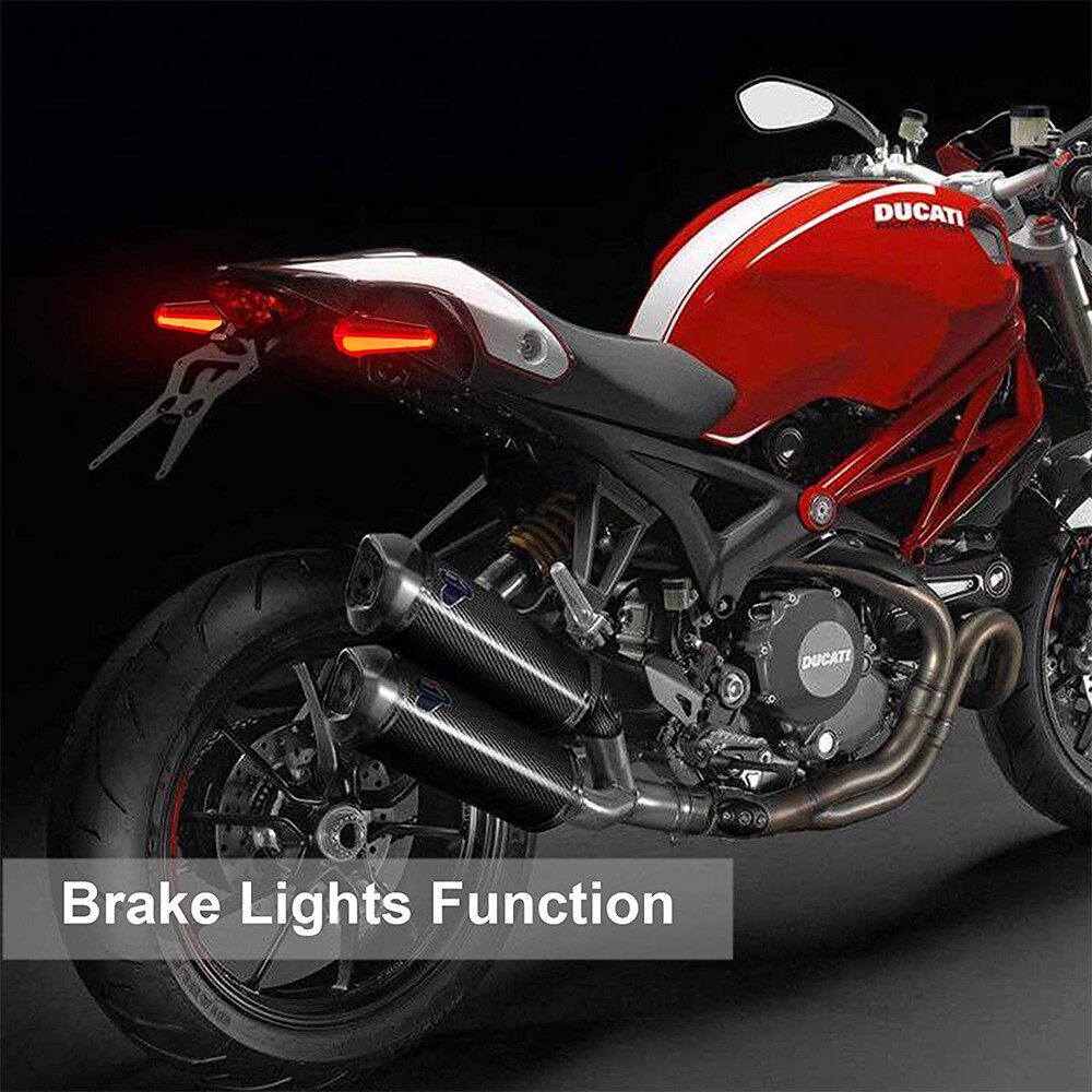 (1 Pair/ 2 pcs)12V Motorbike Turn Signal Brake Light LED Indicator Flasher Blinker Universal Motorcycle LED Turn Signal
