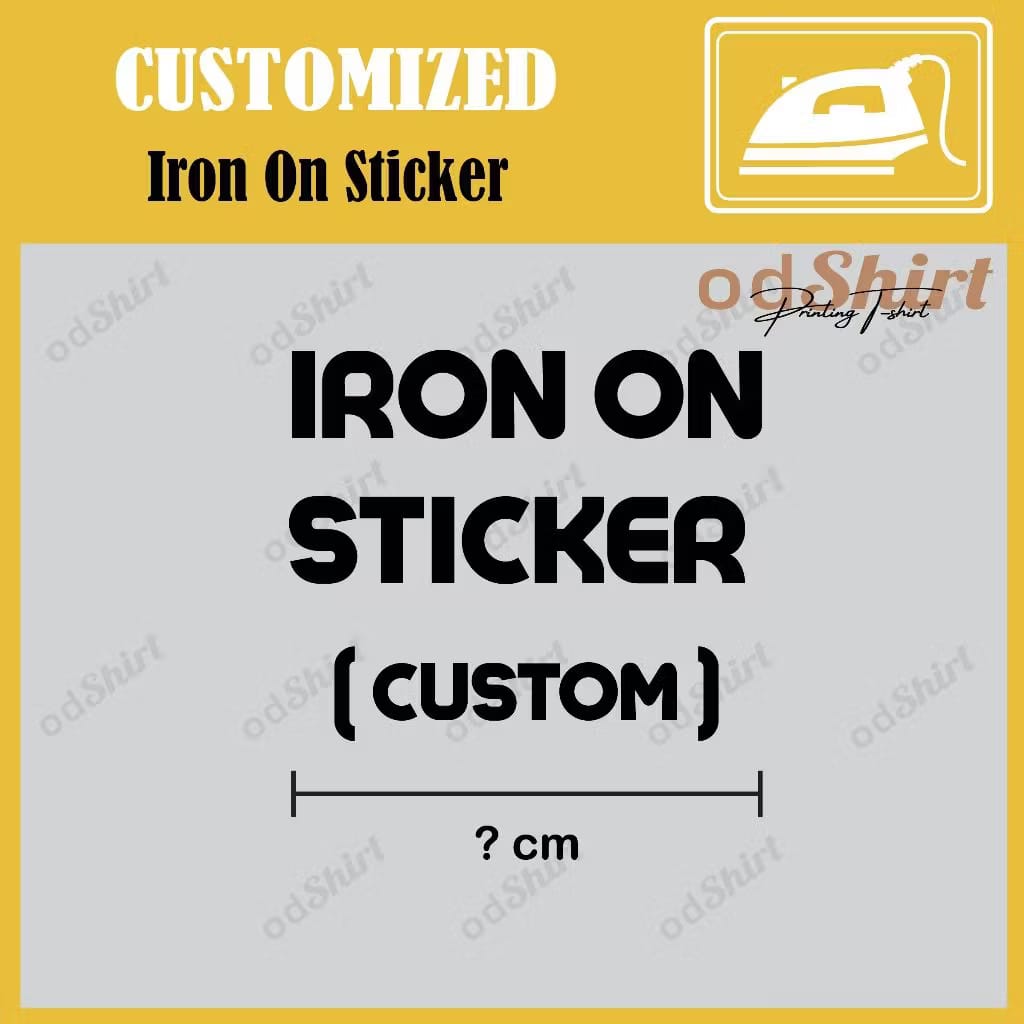 Custom Sticker Iron on Fabric / DIY Customized Sticker Name Logo Text