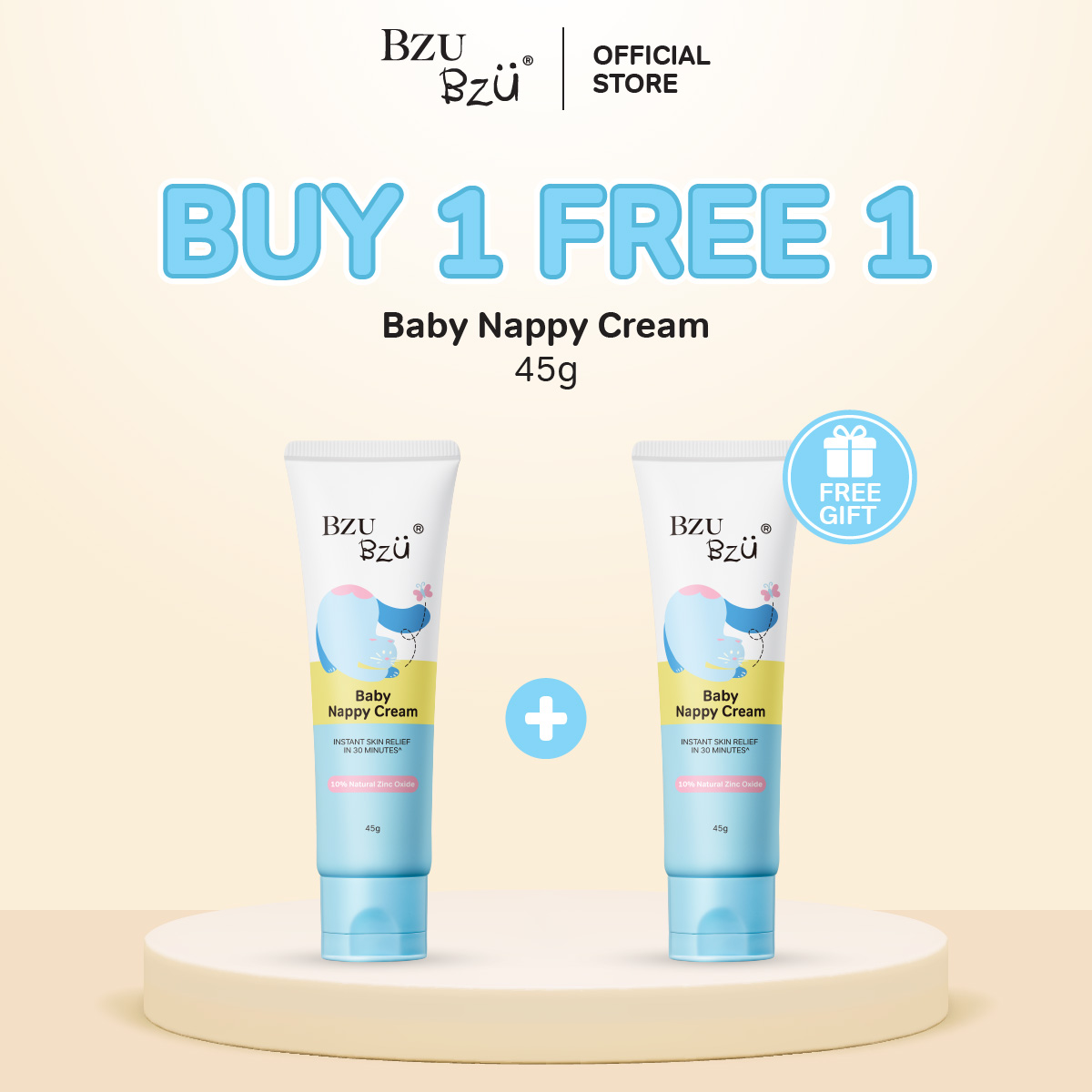 [Buy 1 Free 1] BZU BZU Baby Nappy Cream - 45g
