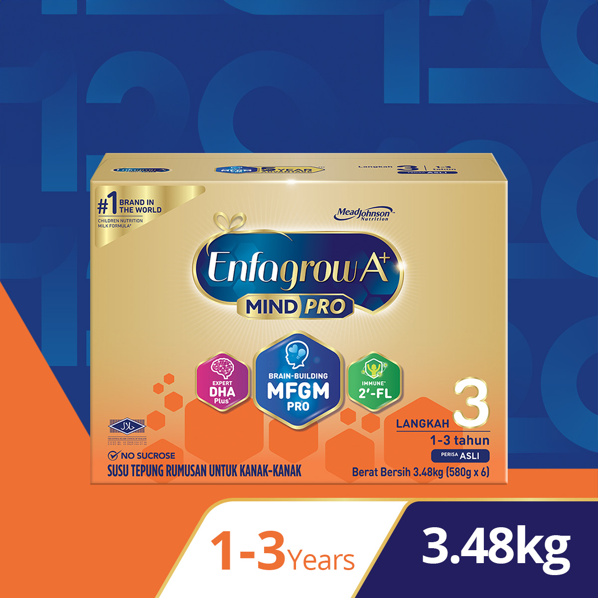 Enfagrow A+ Step 3 - 3.48kg ORIGINAL / VANILLA Susu Milk Formula Powder