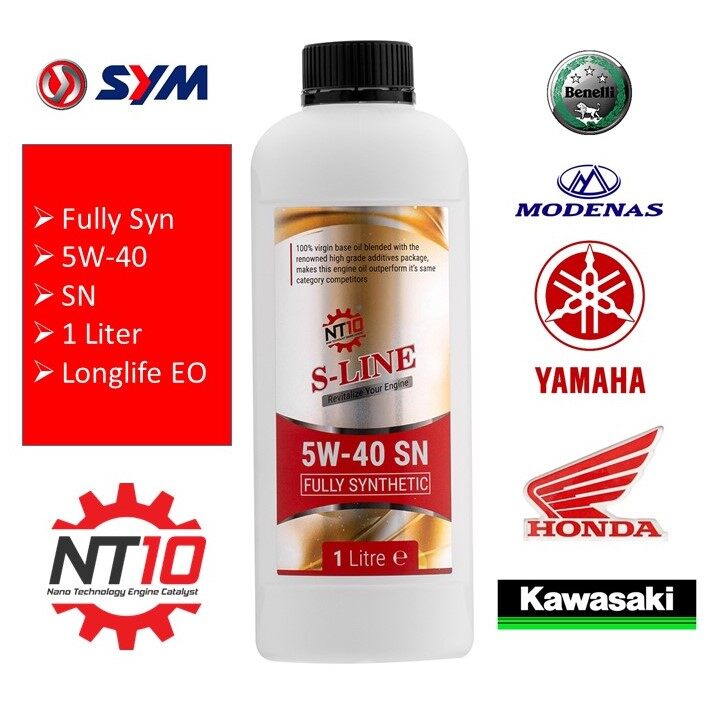 NT10 SLINE 5w40 1 Liter Fully Synthetic Motorcycle Engine Oil Yamaha