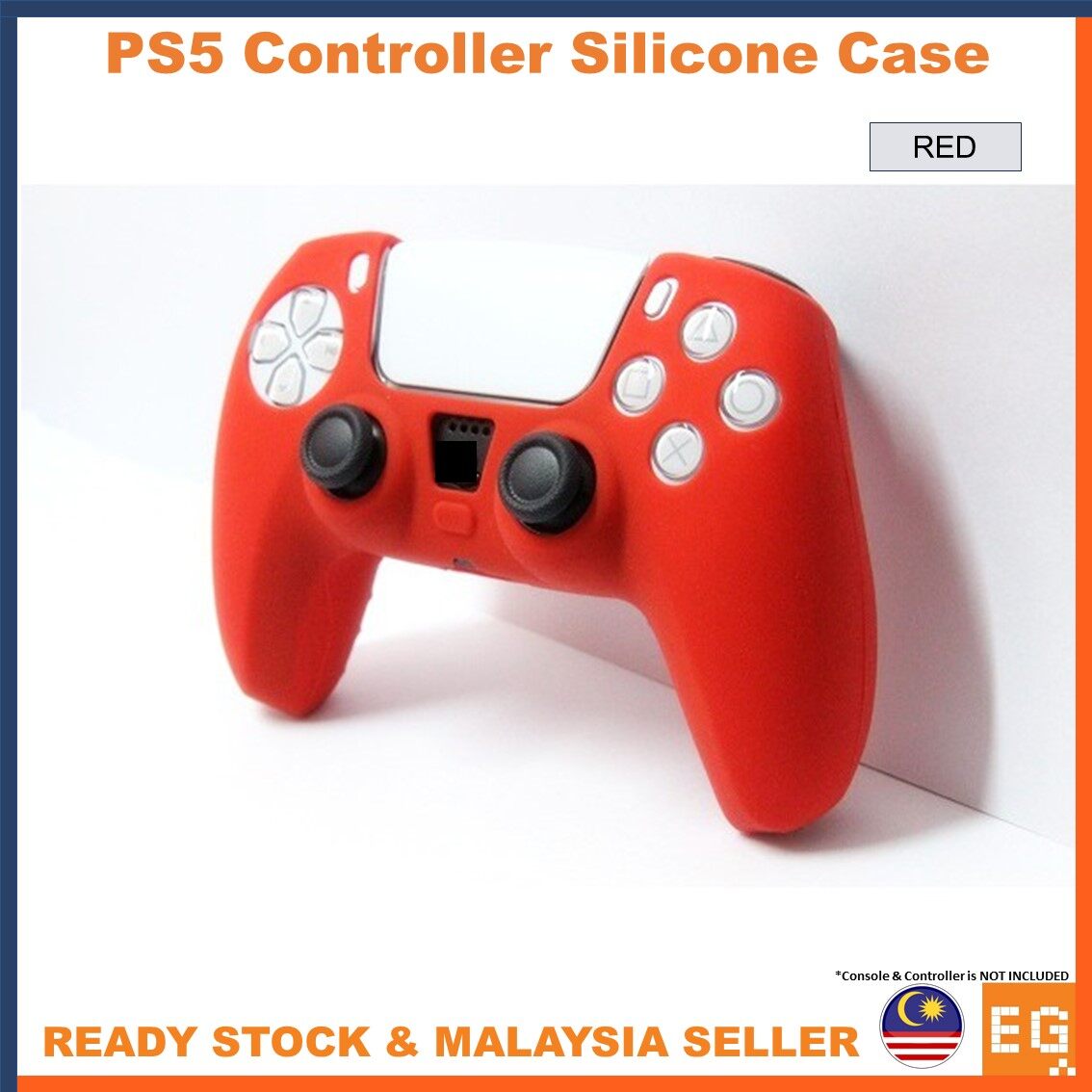 PS5 Controller Silicone Soft Case Translucent Shell DualShock5 Cover Color Black White Red Blue