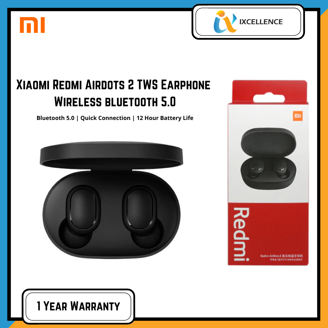 [IX] Xiaomi Redmi Airdots 2 TWS Mi True Wireless EarBuds Earphone Bluetooth 5.0 Bass Voice