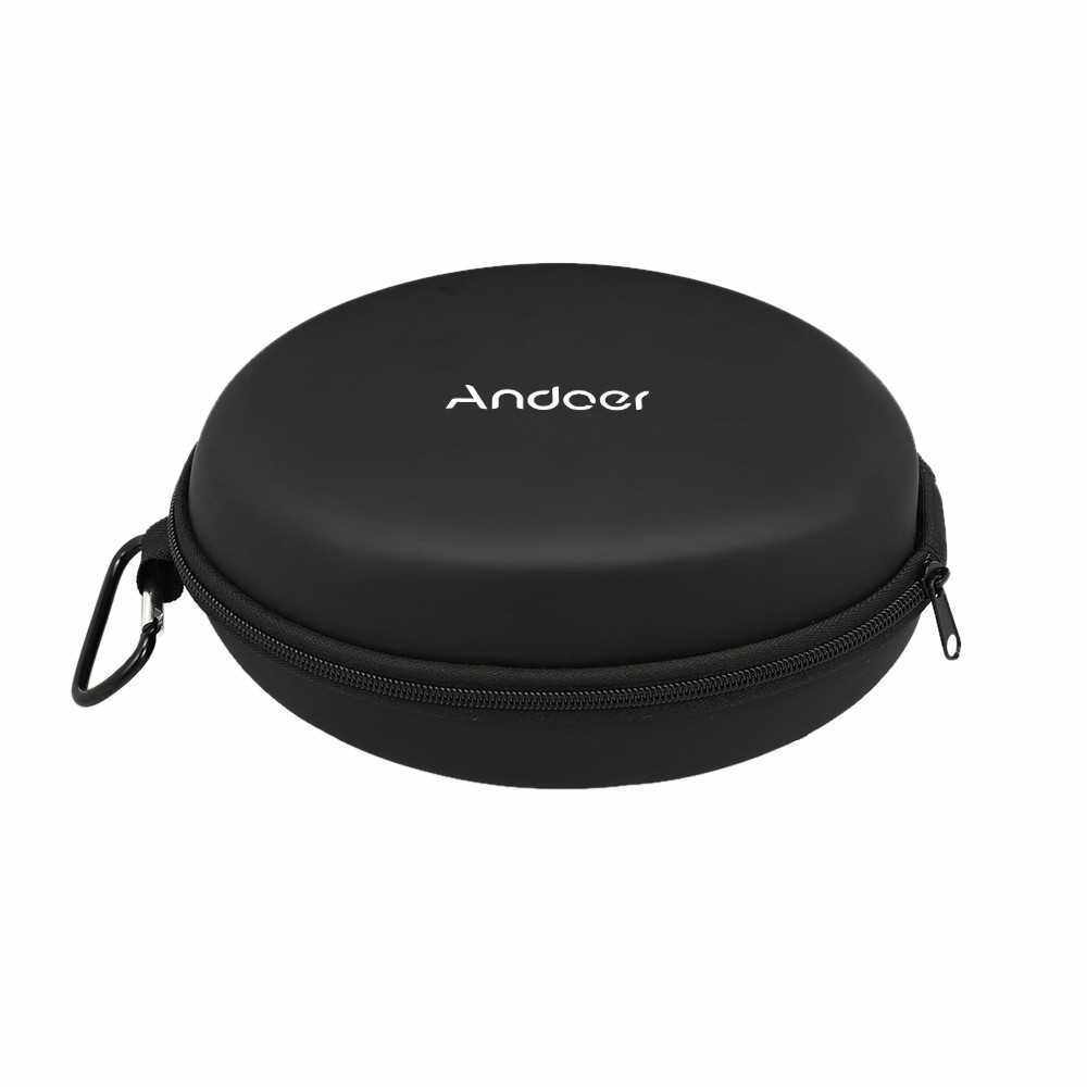 Andoer Protective Headphones Storage Box Carrying Hard Case Anti-Shock EVA Headphone Travel Carrying Bag with Portable Hook for Earphone Headset (Standard)